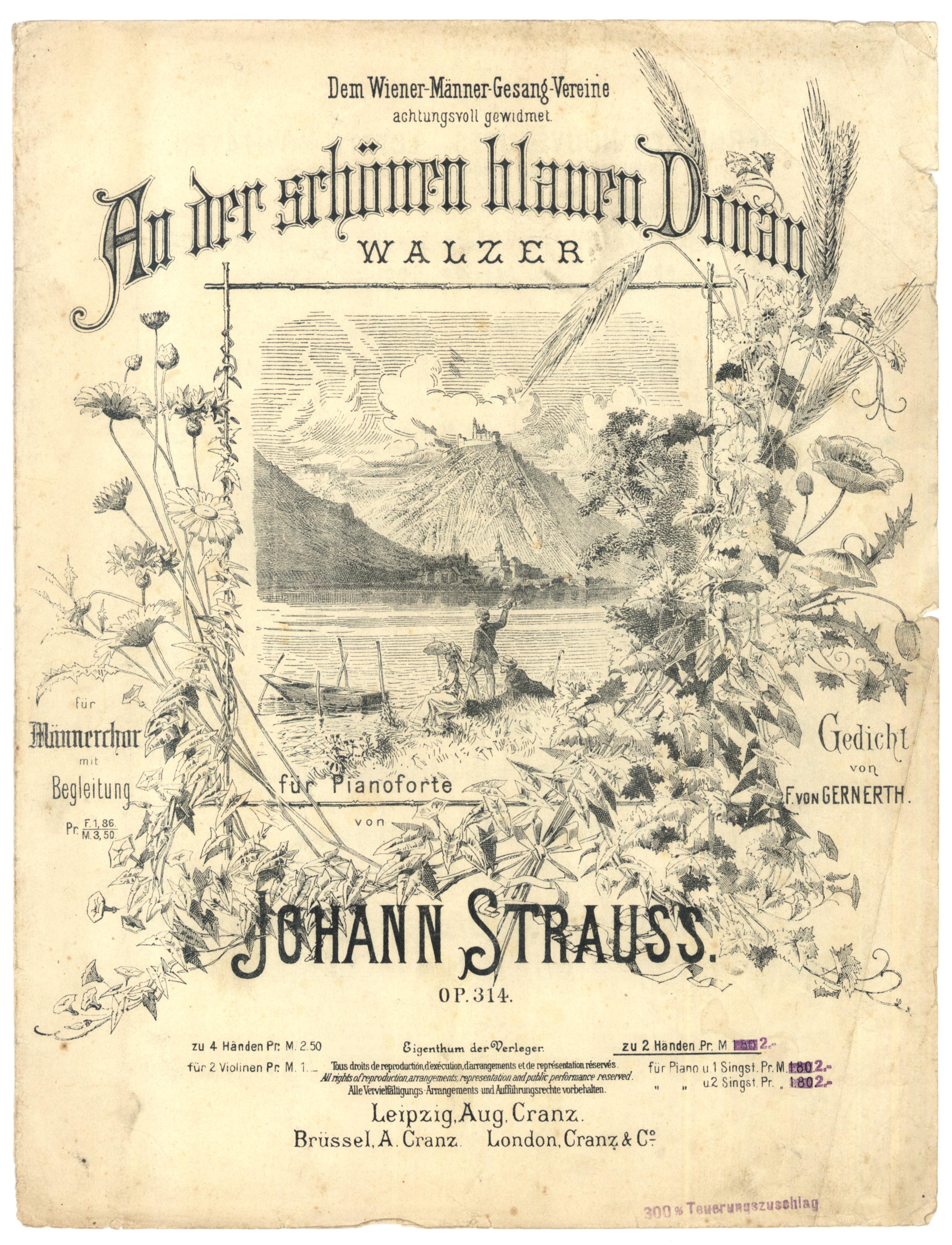 Johann Strauss: Donauwalzer - Titelblatt