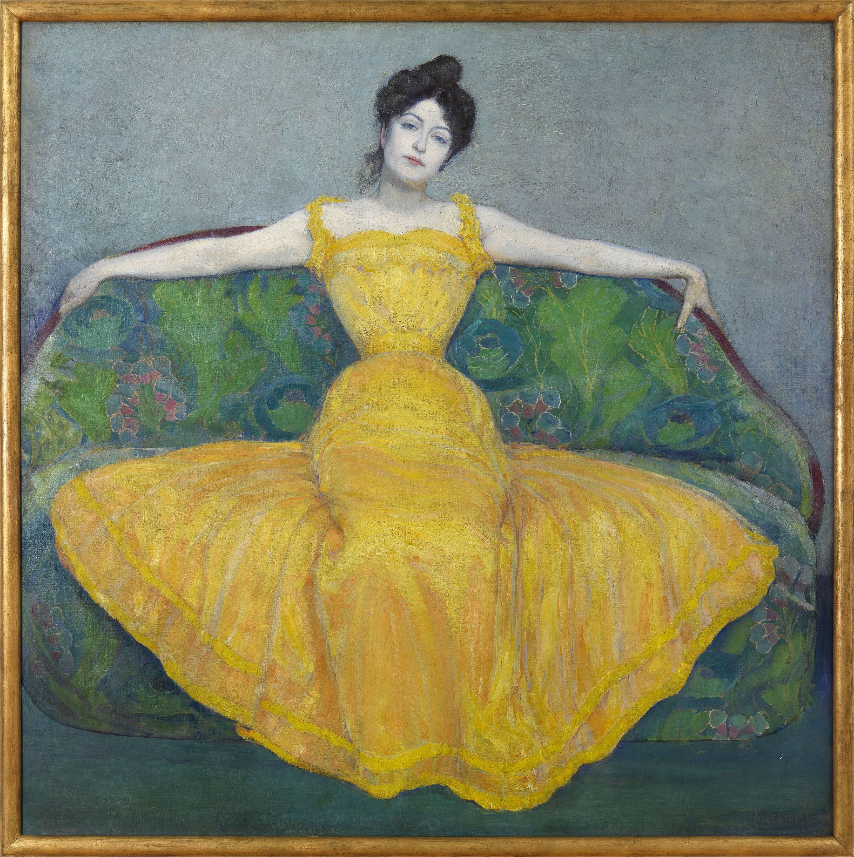 マックス・クルツヴァイル：『黄色いドレスの女』