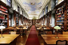 Widok na czytelnię Biblioteki Narodowej