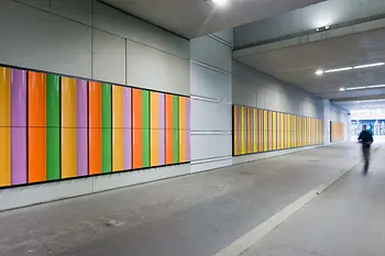 Wandinstallation von Peter Sandbichler am Hauptbahnhof Wien 