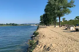 Zona de baño en el Nuevo Danubio