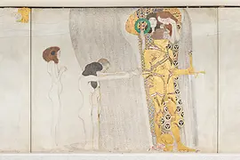 Gustav Klimt, Beethovenfries, Detail linke Wand, Secession