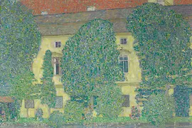 Pintura de Gustav Klimt, Palacio Kammer en Attersee III (1909/10)