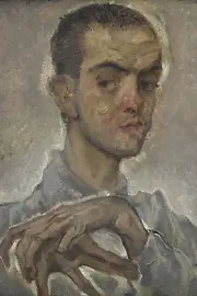 Dipinto di Max Oppenheimer, Ritratto di Egon Schiele, 1910