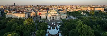 View of Rathausplatz and the Burgtheater