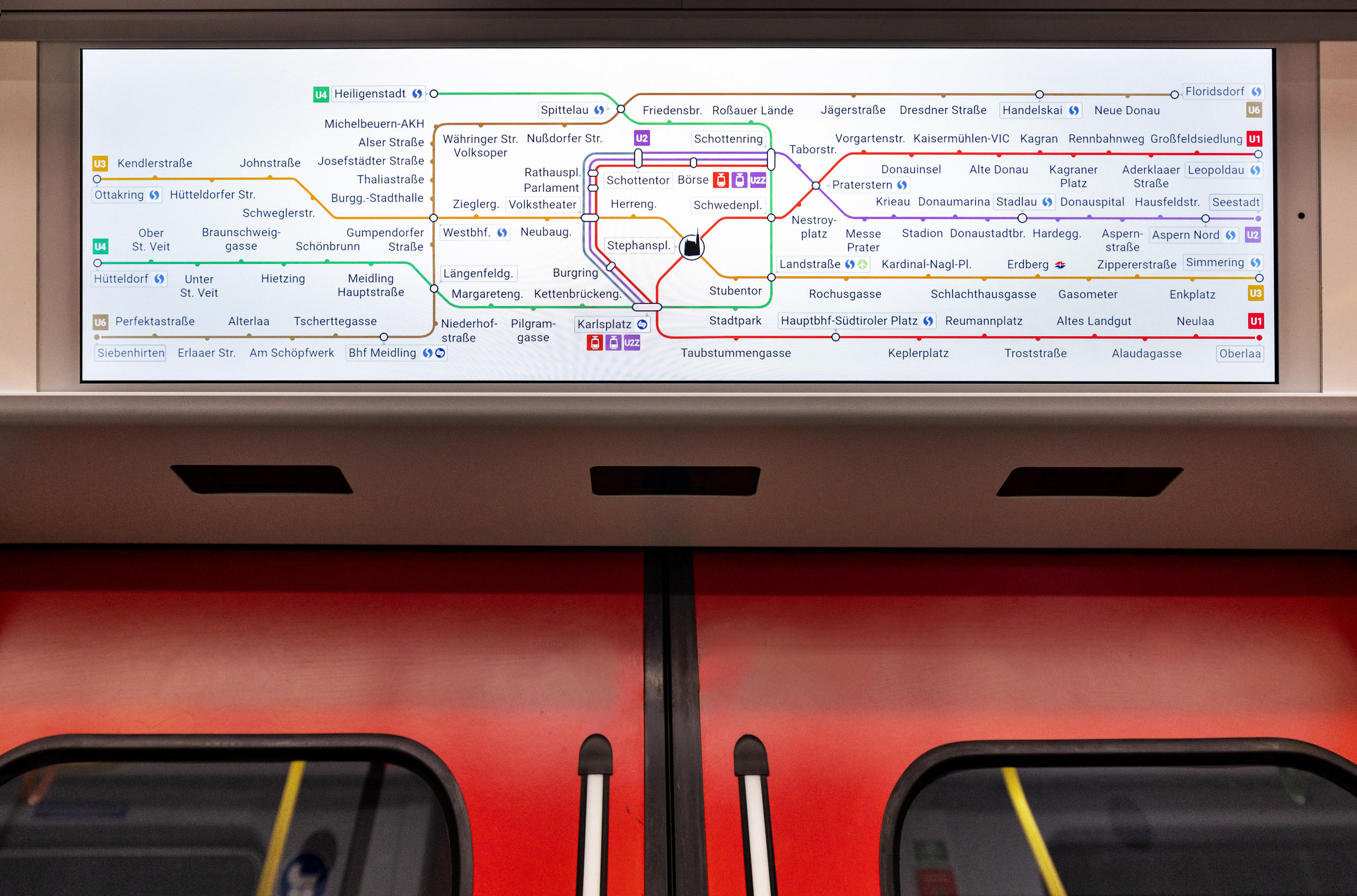 Übersichtsplan U-Bahn im U-Bahn-Waggon