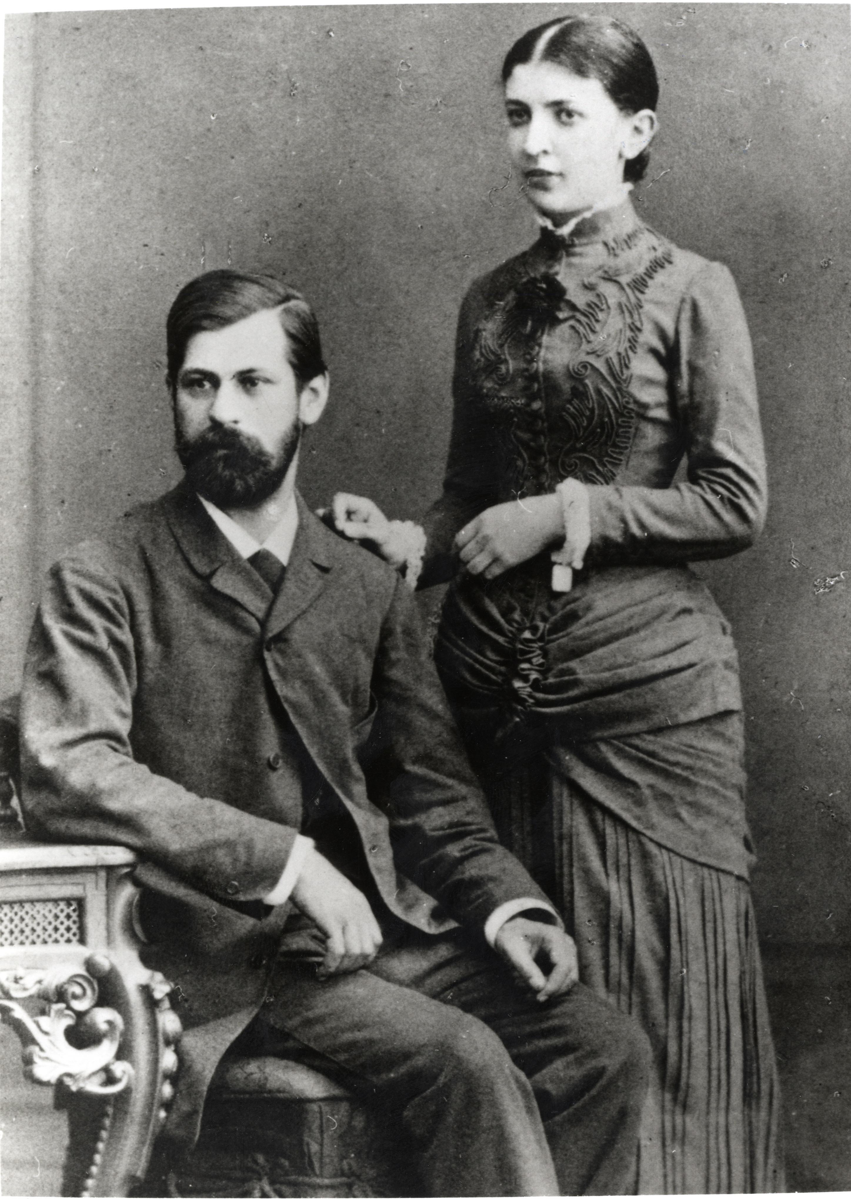 Sigmund Freud et Martha Bernays lors de leurs fiançailles (1882)