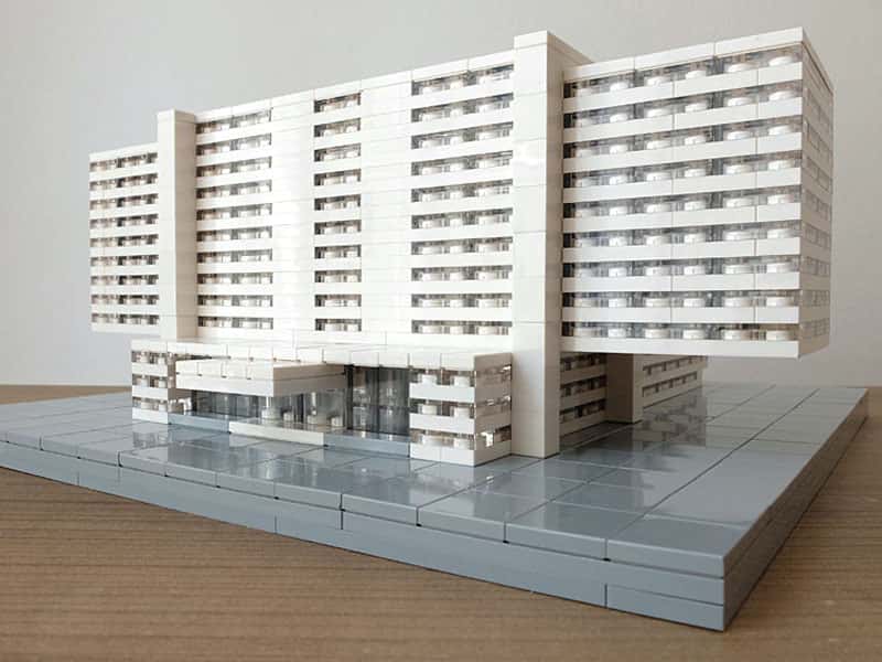 Clădirea Philips, creaţia lui Karl Schwanzer, din lego