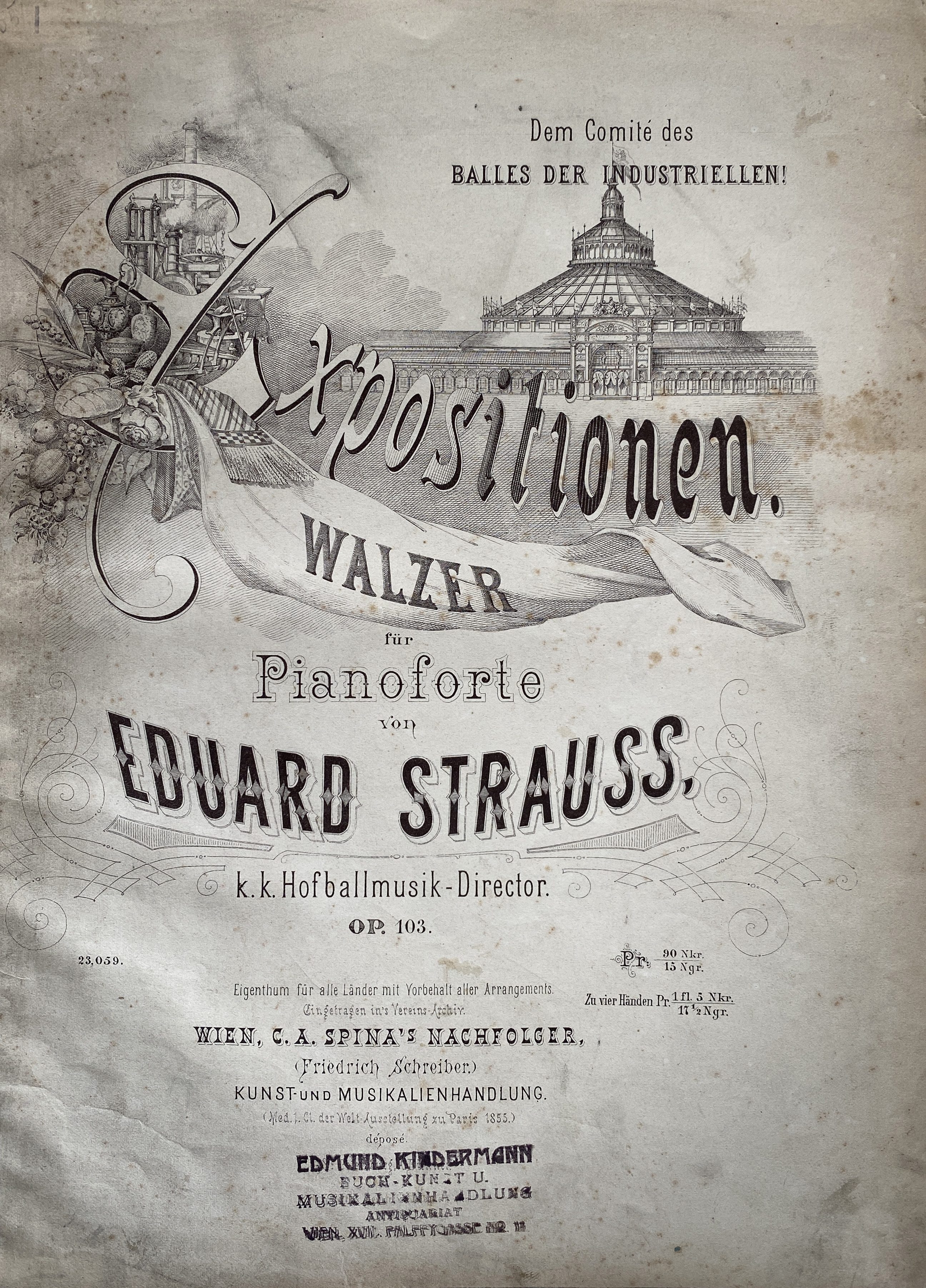 Walzer "Expositionen" von Eduard Strauss, Titelblatt