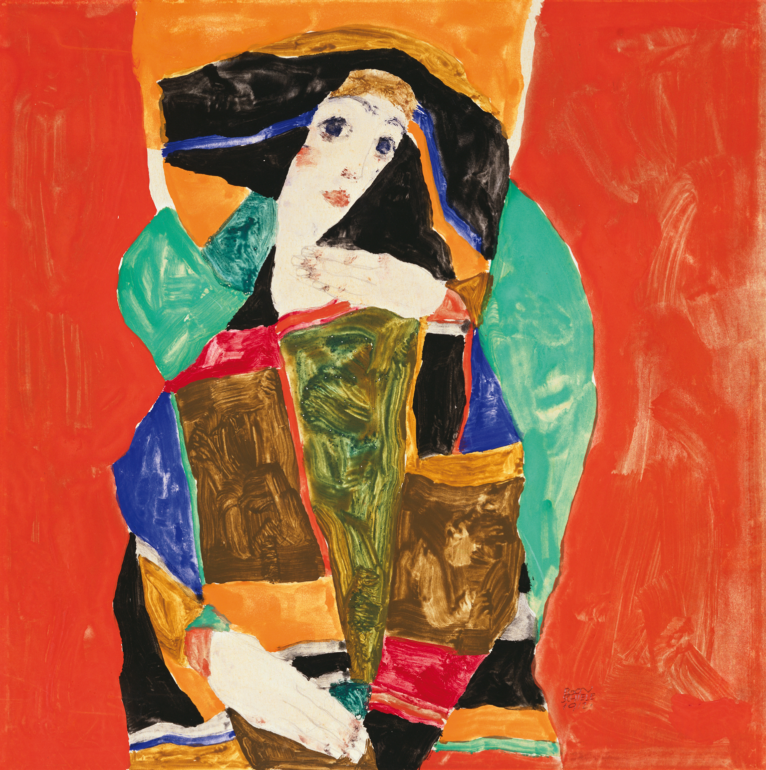 Egon Schiele, Damenbildnis (Wally), 1912