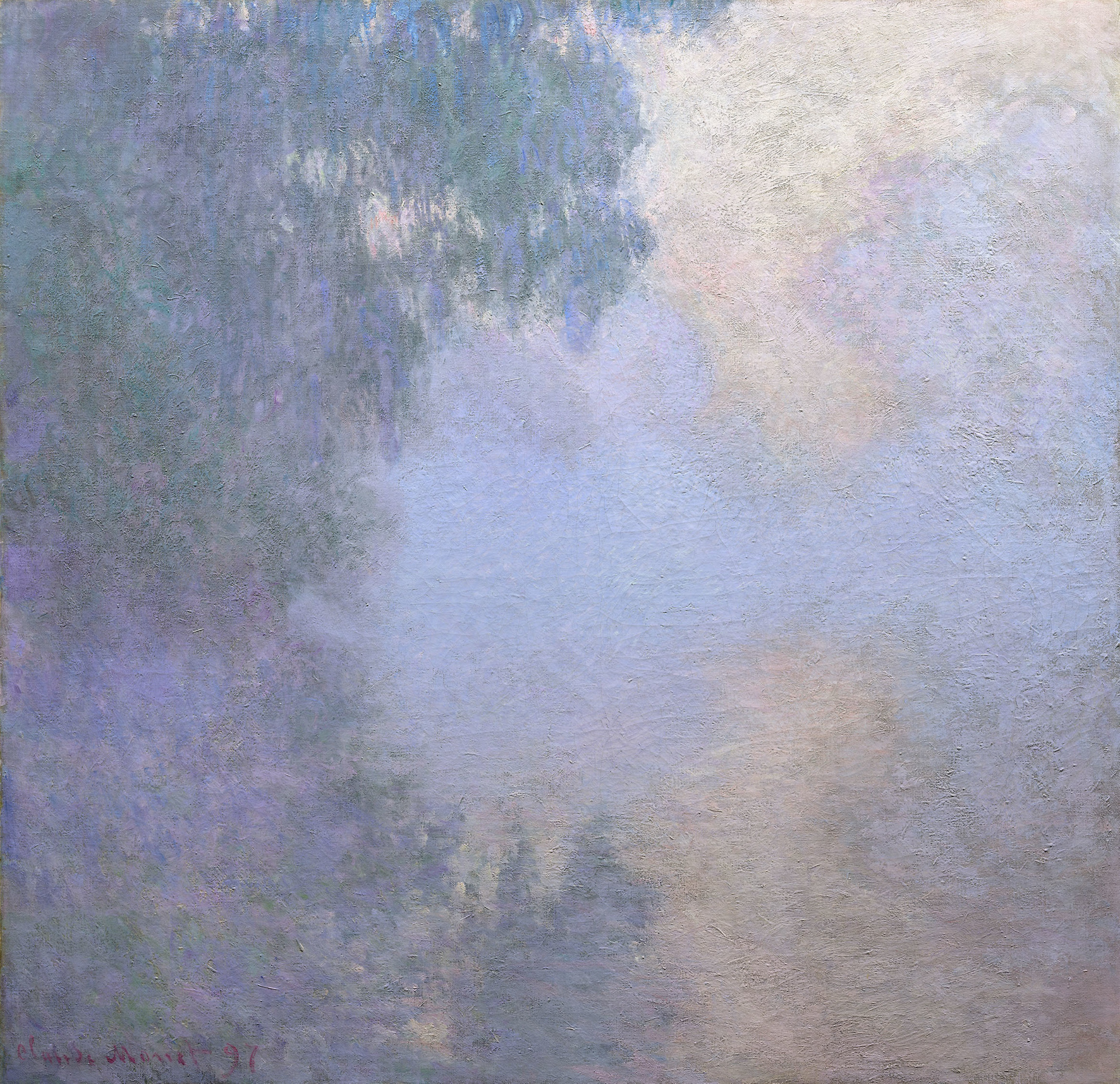 Painting by Claude Monet, Branch of the Seine near Giverny (Mist) (1897)