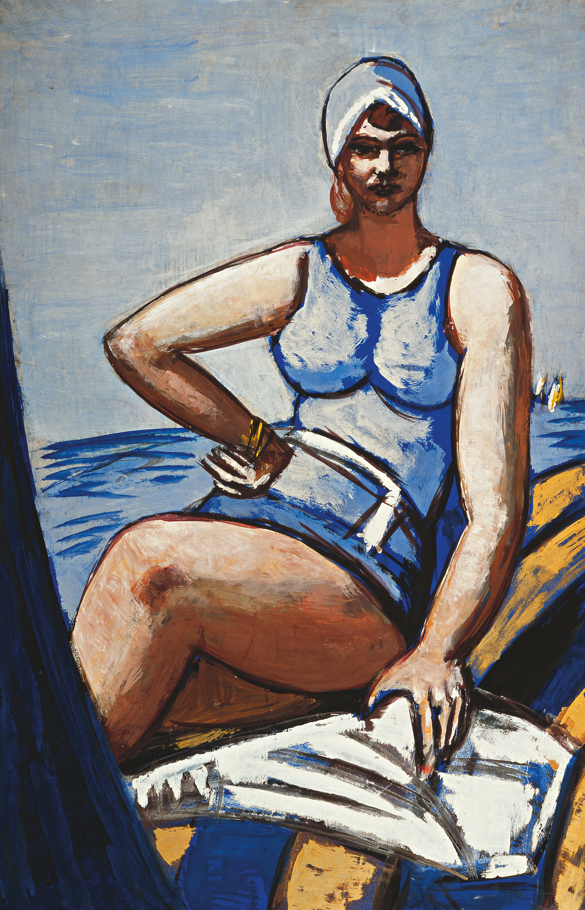 Max Beckmann: Quappi in Blau im Boot, 1926/1950