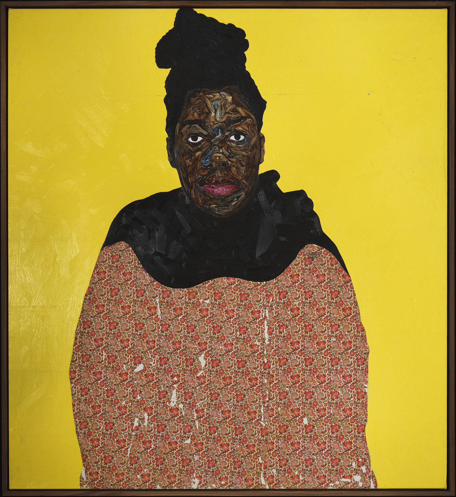 Painting by Amoako Boafo: Enyonam’s Black Shawl, 2020
