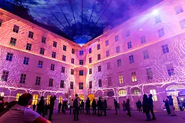 Museum of Change, courtyard with installations