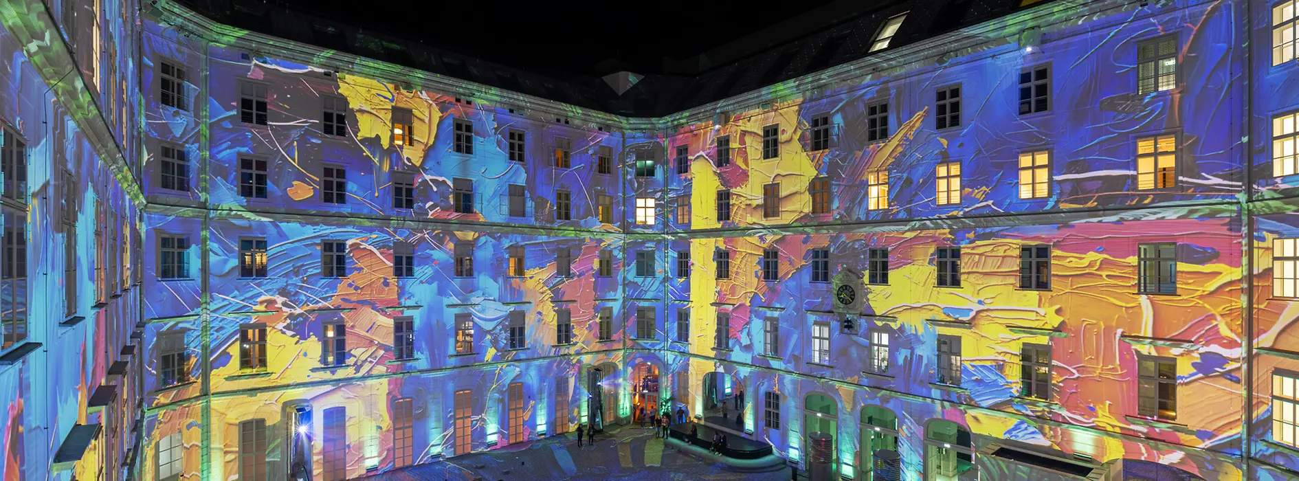 Museum of Change, courtyard with installations