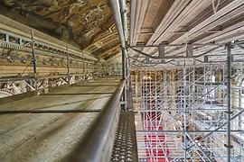 View from the scaffolding of Gustav Klimt’s ceiling paintings