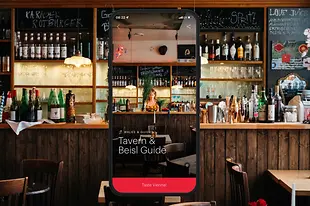 Advertising sujet with text: Tavern & Beisl Guide