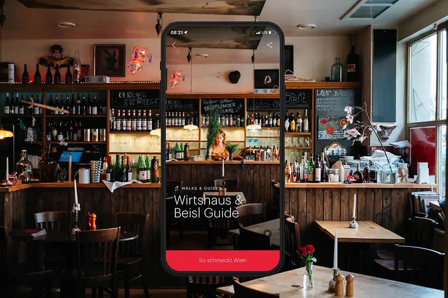 Werbesujet mit Text: Wirtshaus & Beisl Guide