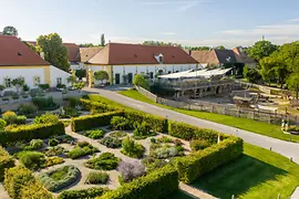 Aerial view of Schloss Hof palace