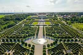 Aerial view of Schloss Hof palace