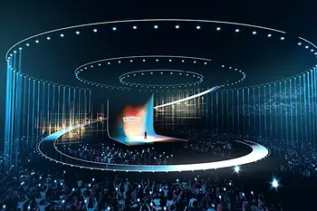 Rendu du design de la scène de l’ESC 2026 à Vienne