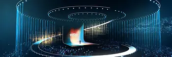 Rendering del design del palco dell’ESC 2026 a Vienna