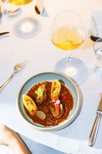 Gulasch im Restaurant Steirereck