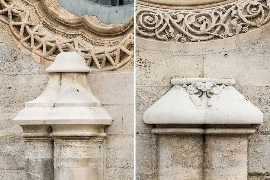 Geschlechtsteile an der Fassade des Stephansdoms