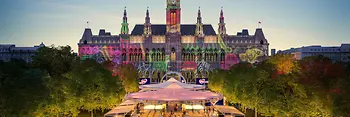 Rendering: Eurovision Village 2026 at Vienna City Hall Square