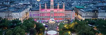 Rendering: Eurovision Village 2026 in Rathausplatz a Vienna
