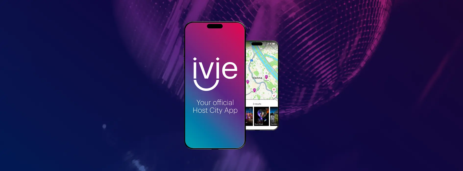 Sujet with text: Your Official Host City App