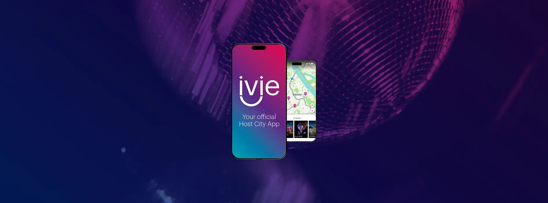 Sujet with text: ivie your Host City App