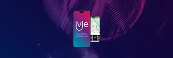Sujet with text: ivie your Host City App