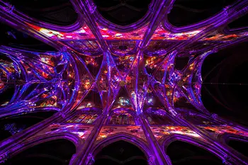 Light show in the Votive church
