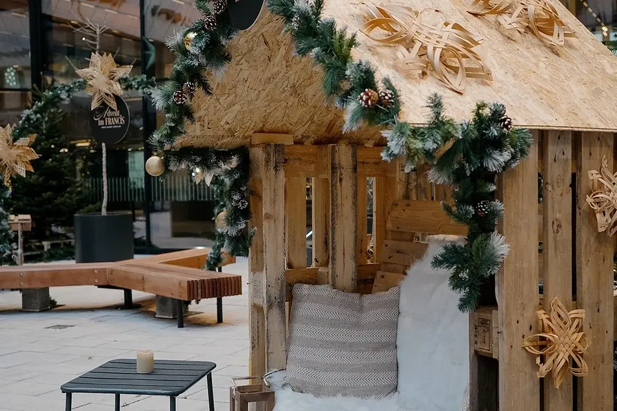 Booth at a Christmas market