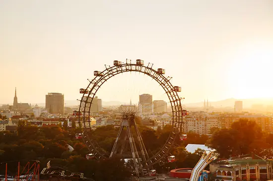 Il Wiener Prater con la Ruota Panoramica