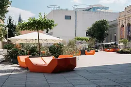 Outdoor furniture at the MuseumsQuarter