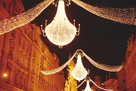 Illuminazione natalizia lungo il Graben di Vienna