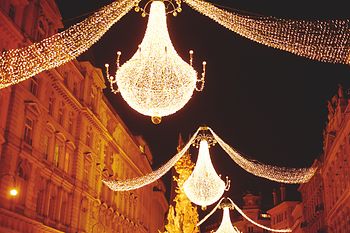 Iluminación navideña en el Graben de Viena