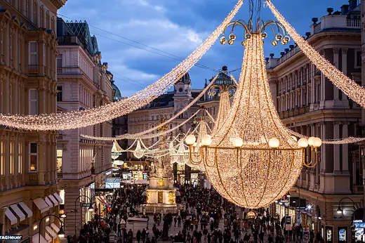 Christmas illuminations at Wiener Graben