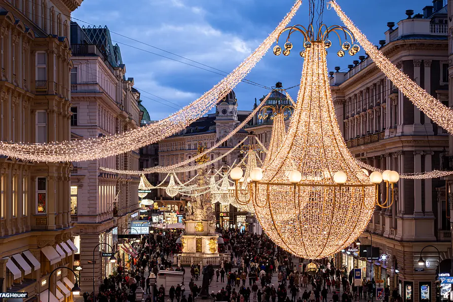 Christmas illuminations at Wiener Graben