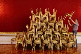 Tower of chairs