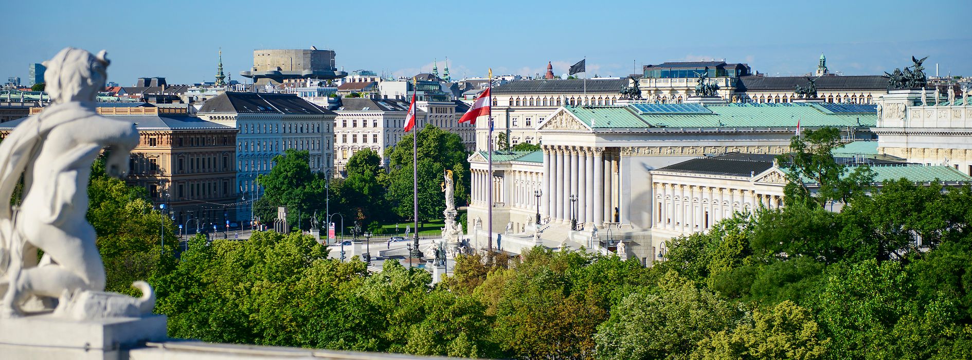 View of Parliament and Palais Epstein