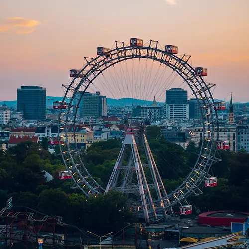  Vienna Prater with Giant Ferris Wheel 