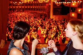 People dancing at the Opera Ball 