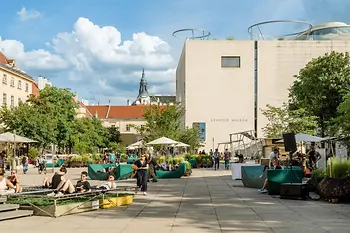Outdoor furniture at the MuseumsQuarter in Vienna