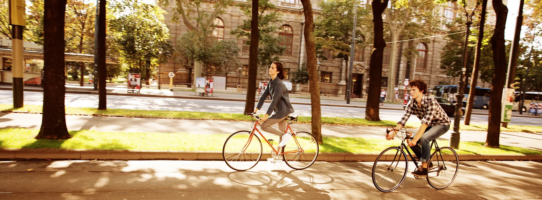 Ciclistas en la Ringstrasse