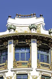 Majolikahaus, Fassadendetail