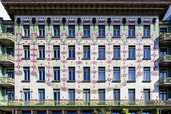 Wienzeile-Häuser, Jugendstil Fassade, Majolikahaus