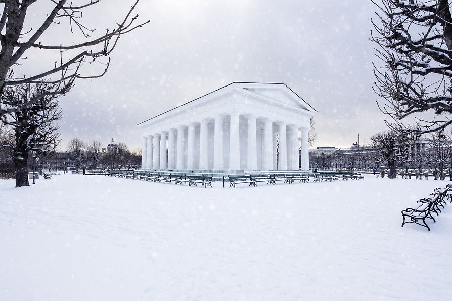 Theseus Temple in winter 
